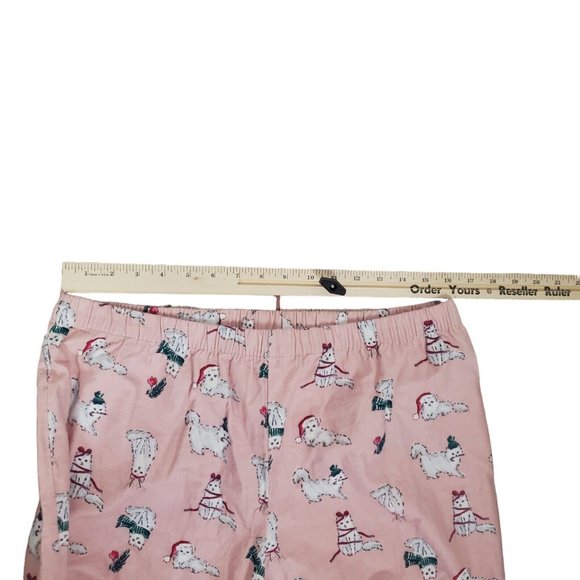 NEW Charter Club Womens Flannel Mix It Pajama Set Sz L Holiday Cat Kitty V-neck - Picture 14 of 16